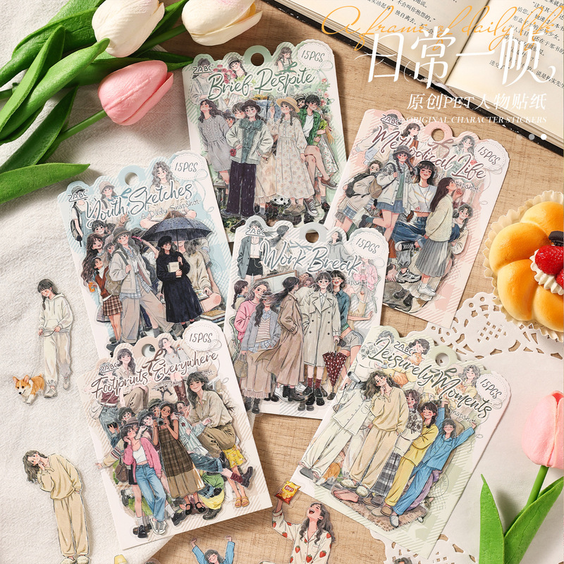 15 stuks elegante dame karakte - Embellishments For Scrapbooking recensie en prijs